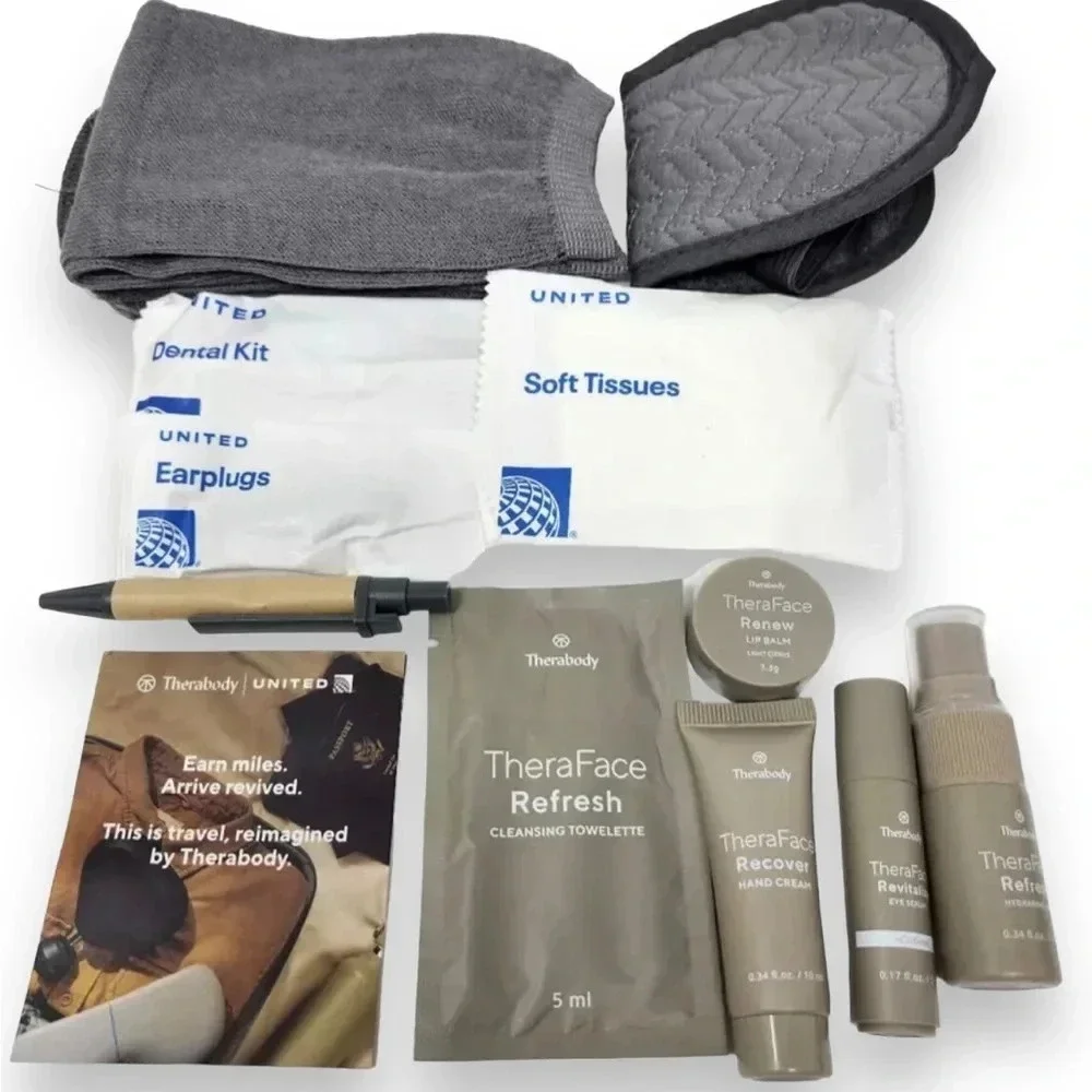 United Airlines Polaris First Class Therabody Amenity‎ Kit Cross Body Belt Bag